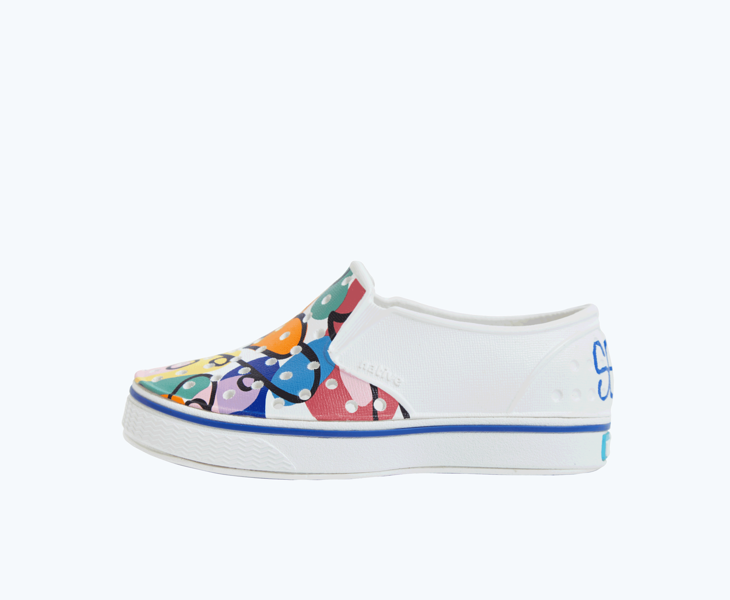 Native Shoes | Miles Block Kids | Shell White/ Shell White/ Summer Fun