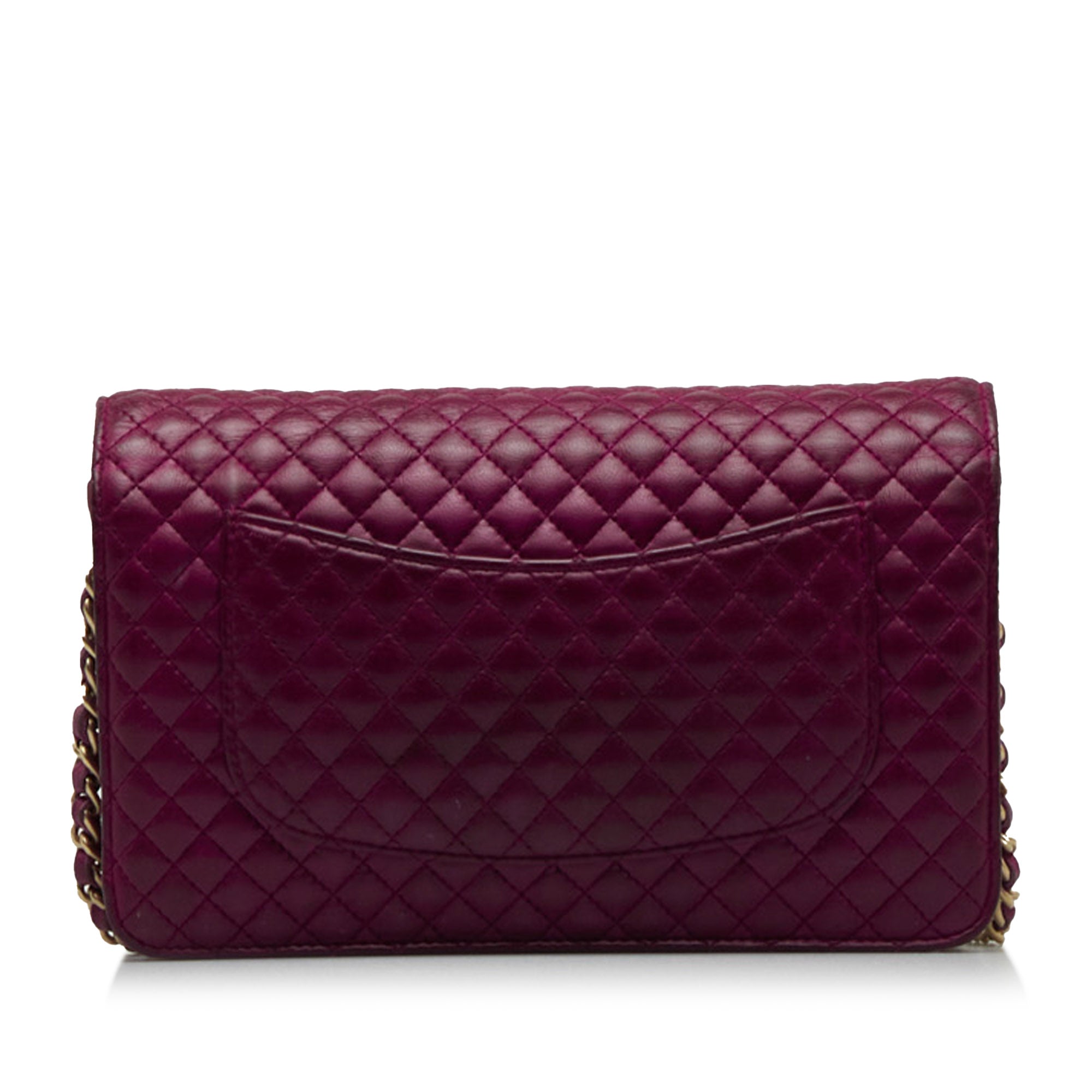 Chanel | Pre-Owned Camellia Wallet On Chain | Purple