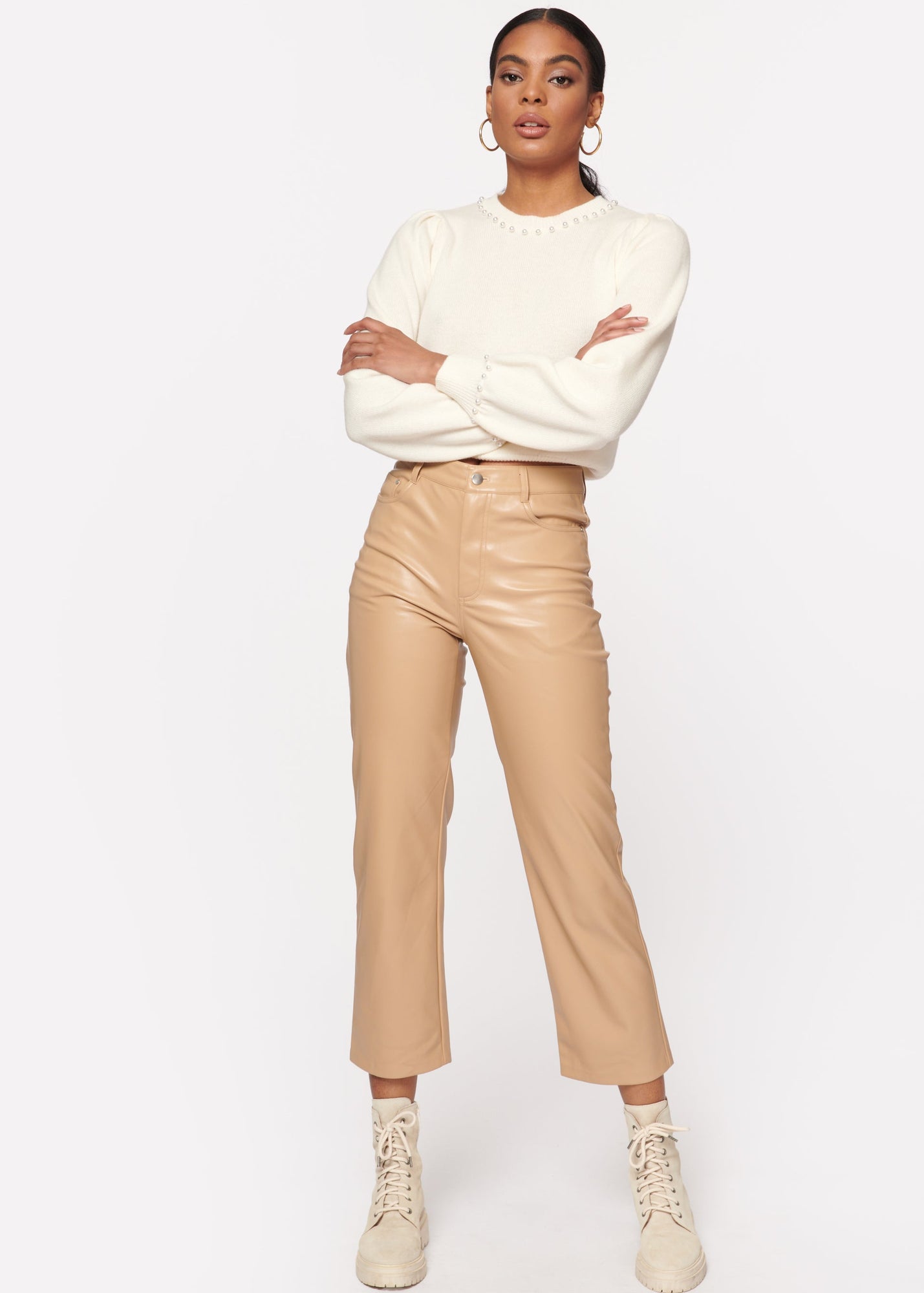Hanie Vegan Leather Pant | Soy