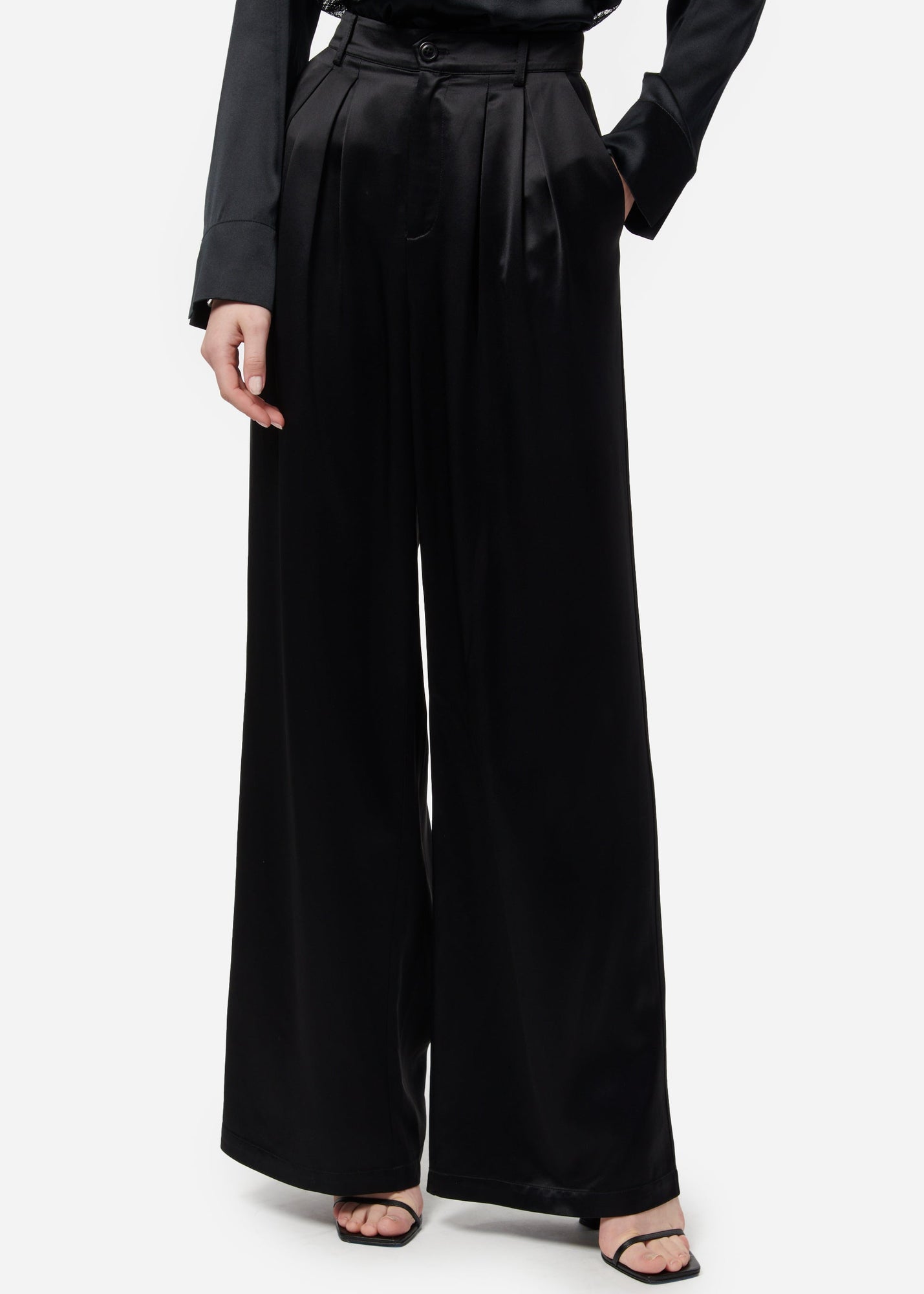 Davina Wide Leg Pant | Black