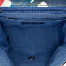 Chanel | Pre-Owned Mini Square Classic Calfskin Airline Flap | Blue/Dark Blue