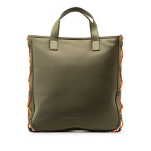 Dior | Pre-Owned x Sacai Saddle Tote | Green/Dark Green