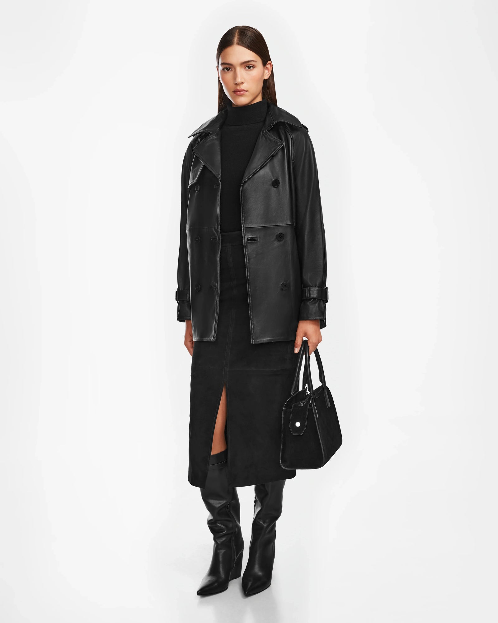 Women | CASSIE M Leather Jacket | Black