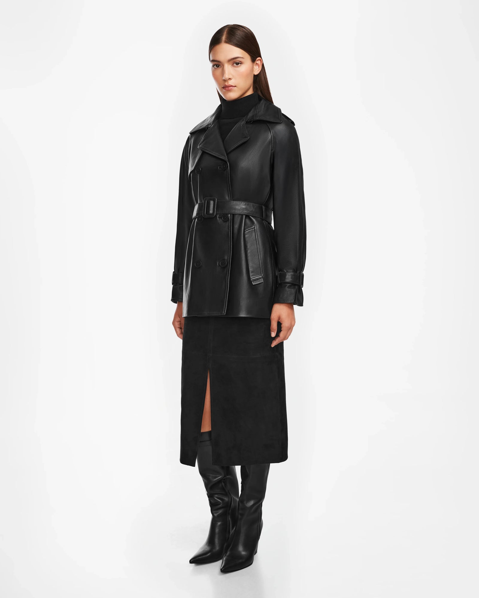 Women | CASSIE M Leather Jacket | Black