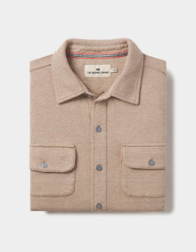 Men | Textured Knit Shirt | Tan