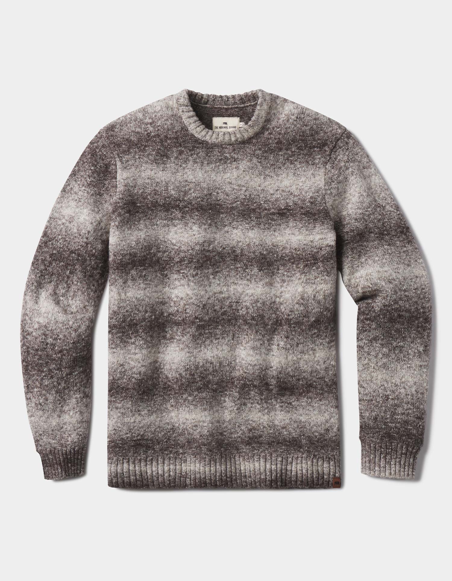 Men | Ombre Crewneck Sweater | Ash