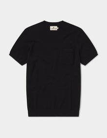 Men | Waffle Knit Sweater Tee | Black
