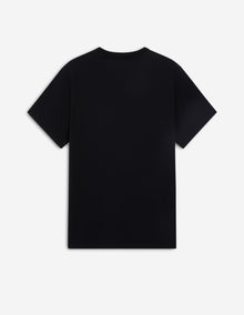Mens | Tricolor Fox Patch Short-Sleeve Classic Pocket Cotton Tee-Shirt | Black