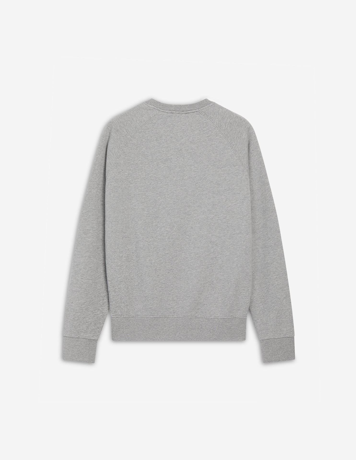 Mens | Tricolor Fox Patch Clean Cotton Fleece Sweatshirt | Grey Melange