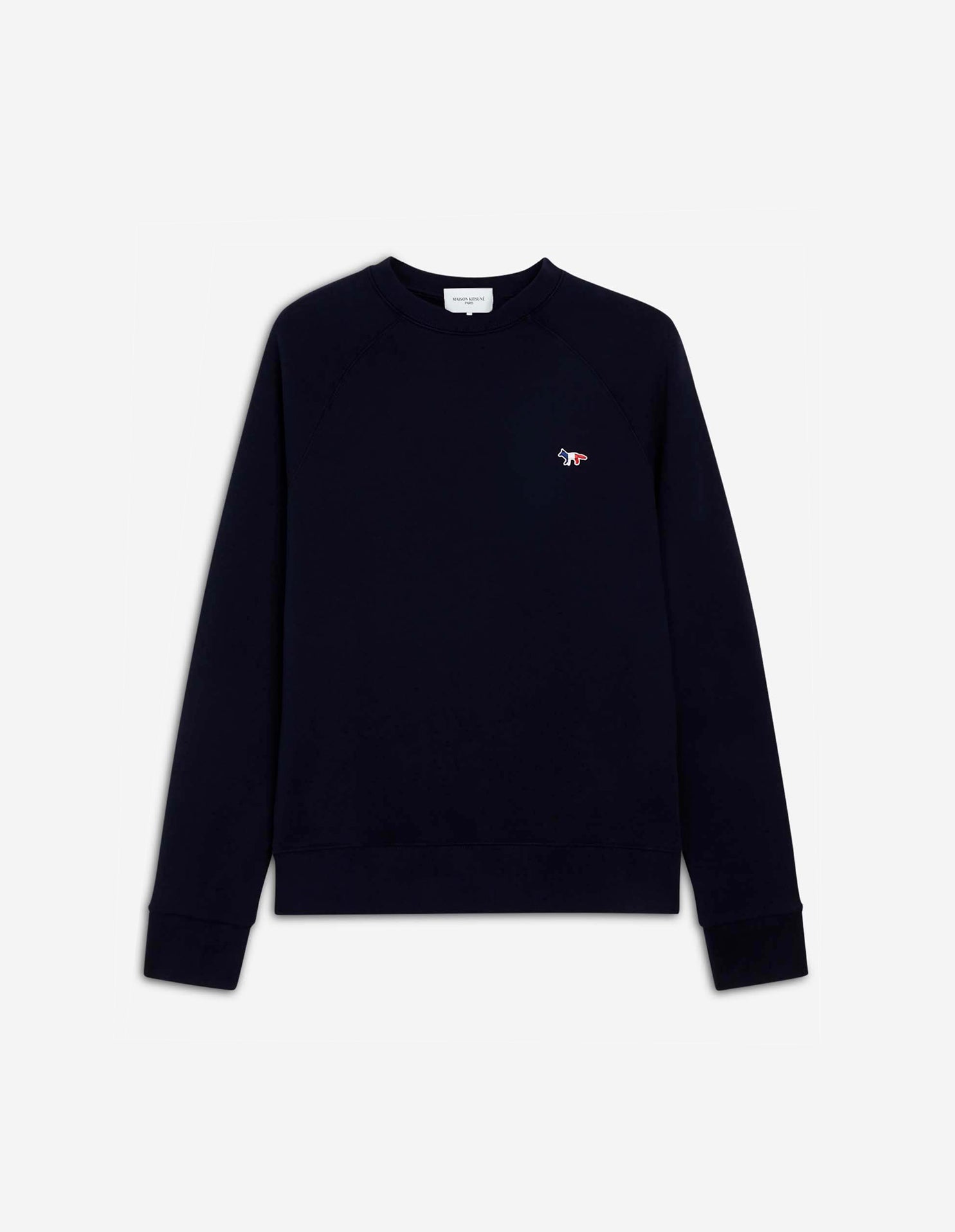 Mens | Tricolor Fox Patch Clean Cotton Fleece Sweatshirt | Navy