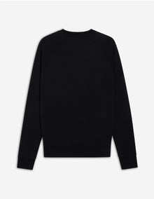 Mens | Handwriting Clean Cotton Fleece Sweatshirt | Black