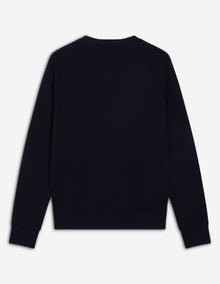 Mens | Handwriting Clean Cotton Fleece Sweatshirt | Navy