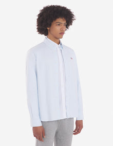 Mens | Tricolor Fox Patch Classic Button-Down Shirt | Light Blue