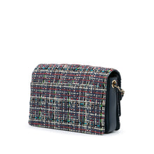 Chanel | Pre-Owned CC Multicolor Tweed Double Flap | Blue/Navy