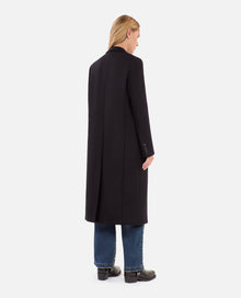 Long Wool-Blend Coat | Women | Black