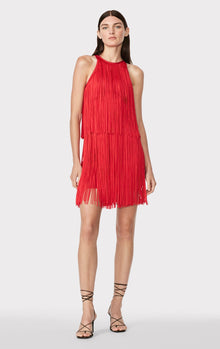 Tiered Fringe Mini Dress | Currant