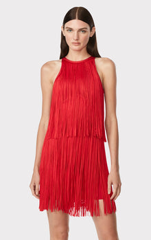 Tiered Fringe Mini Dress | Currant