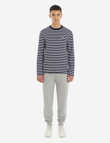 Unisex | Tricolor Fox Patch Classic Marin Tee-Shirt | Navy Stripes