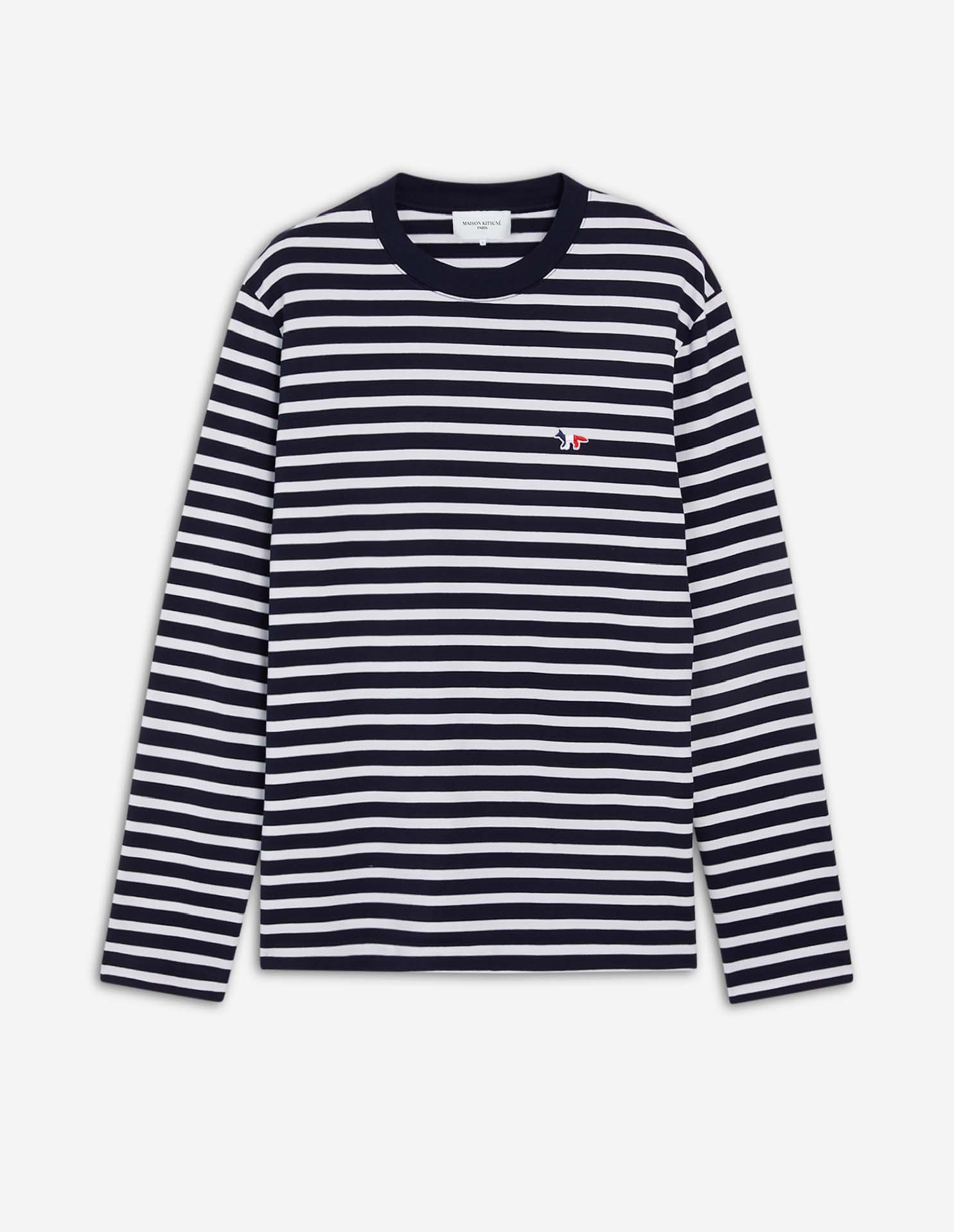 Unisex | Tricolor Fox Patch Classic Marin Tee-Shirt | Navy Stripes