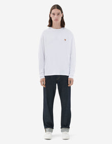 Unisex | Fox Head Patch Regular Long-Sleeved Tee-Shirt | White