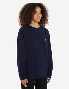 Unisex | Fox Head Patch Regular Long-Sleeved Tee-Shirt | Navy
