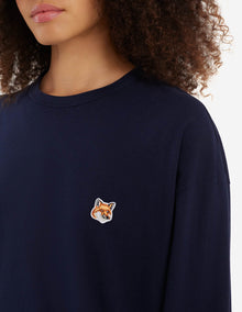 Unisex | Fox Head Patch Regular Long-Sleeved Tee-Shirt | Navy