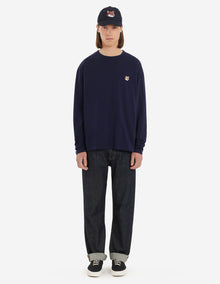 Unisex | Fox Head Patch Regular Long-Sleeved Tee-Shirt | Navy