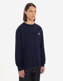 Unisex | Fox Head Patch Regular Long-Sleeved Tee-Shirt | Navy