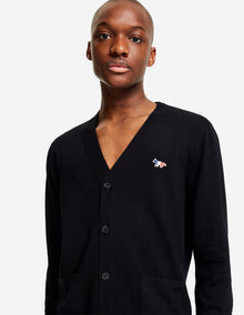 Mens | Tricolor Fox Patch Classic Cardigan | Black