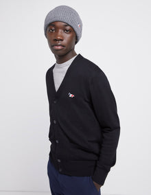 Mens | Tricolor Fox Patch Classic Cardigan | Black
