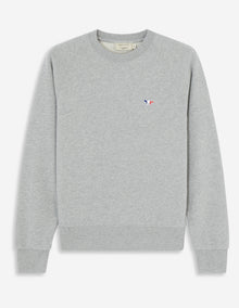 Womens | Tricolor Fox Patch Adjusted Cotton Sweatshirt | Grey Melange