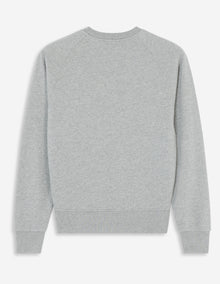 Womens | Tricolor Fox Patch Adjusted Cotton Sweatshirt | Grey Melange