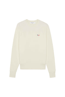 Womens | Tricolor Fox Patch Adjusted Cotton Sweatshirt | Ecru