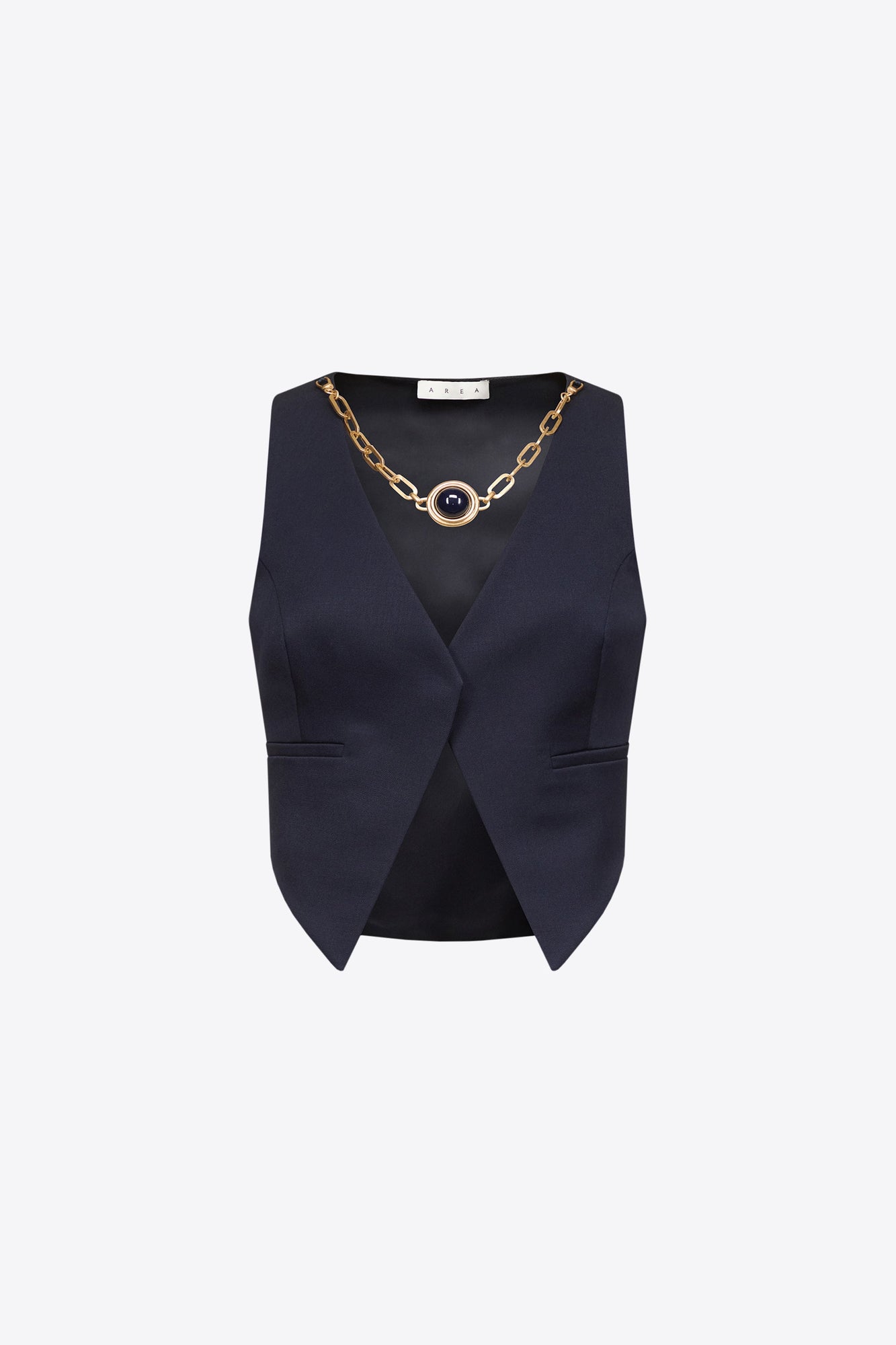 Gemstone Necklace Gilet | Midnight Blue