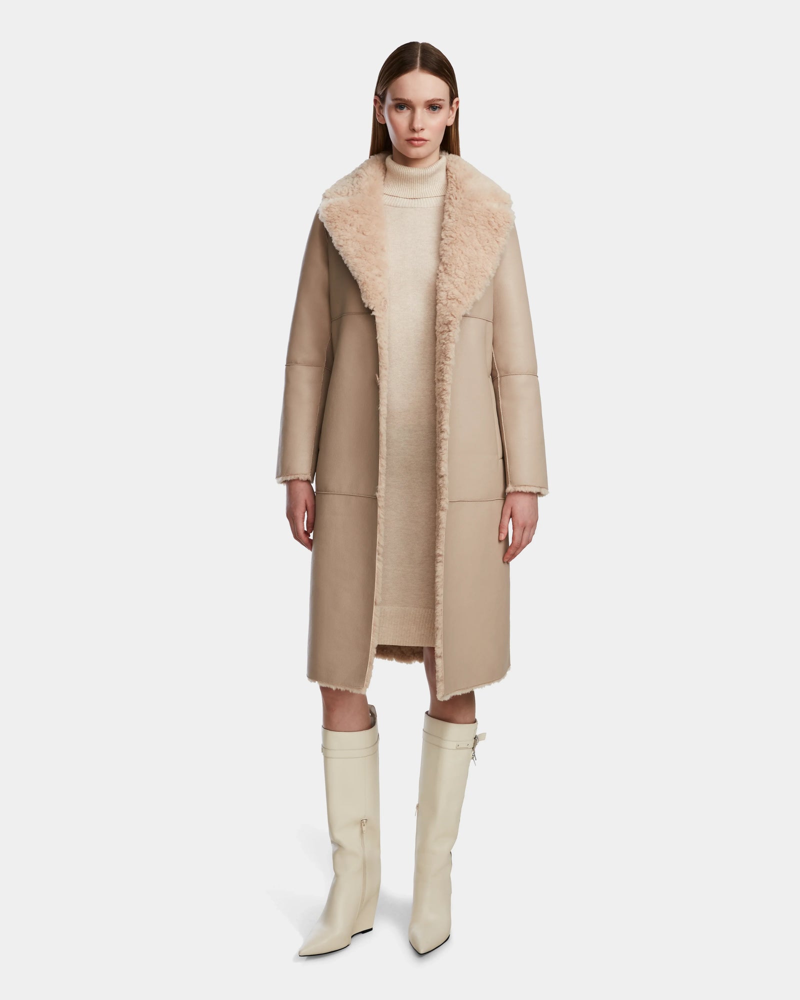 Women | ANNABELLE Reversible Coat | Sand