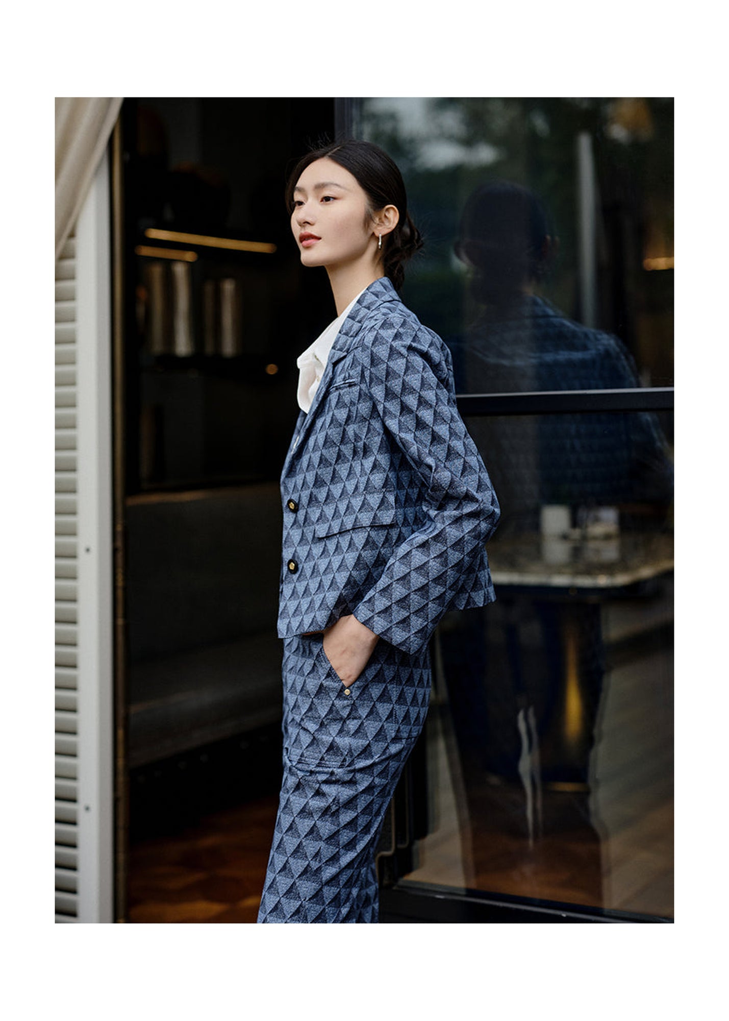 Fashion Lapel Blazer | Blue