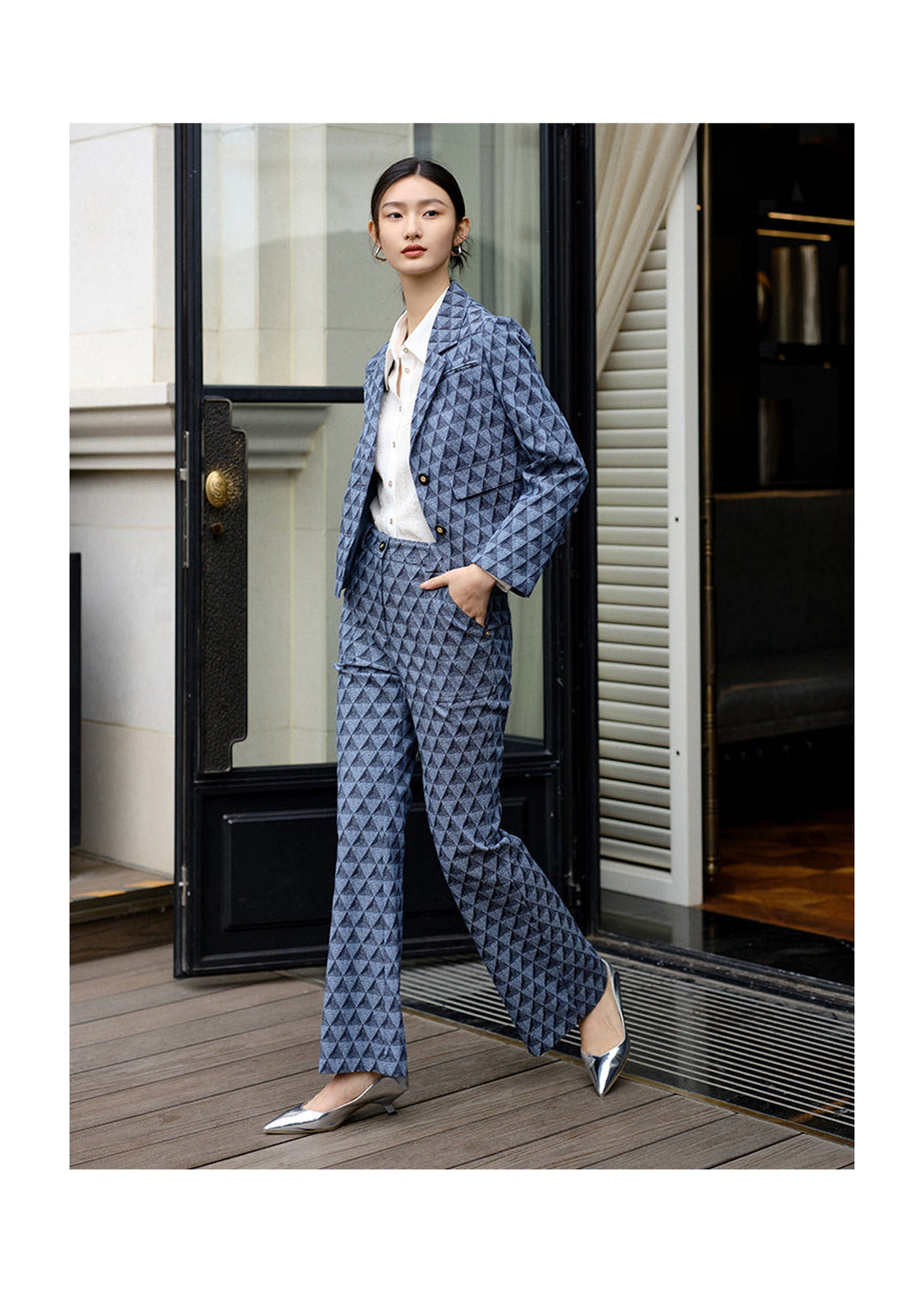 Fashion Lapel Blazer | Blue