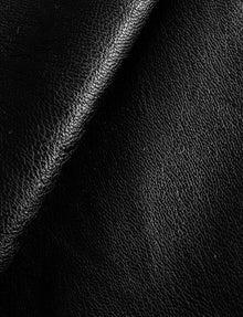 Faux Leather Double-Breasted Blazer::Black::Video