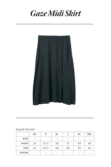 Gaze Midi Skirt | Black