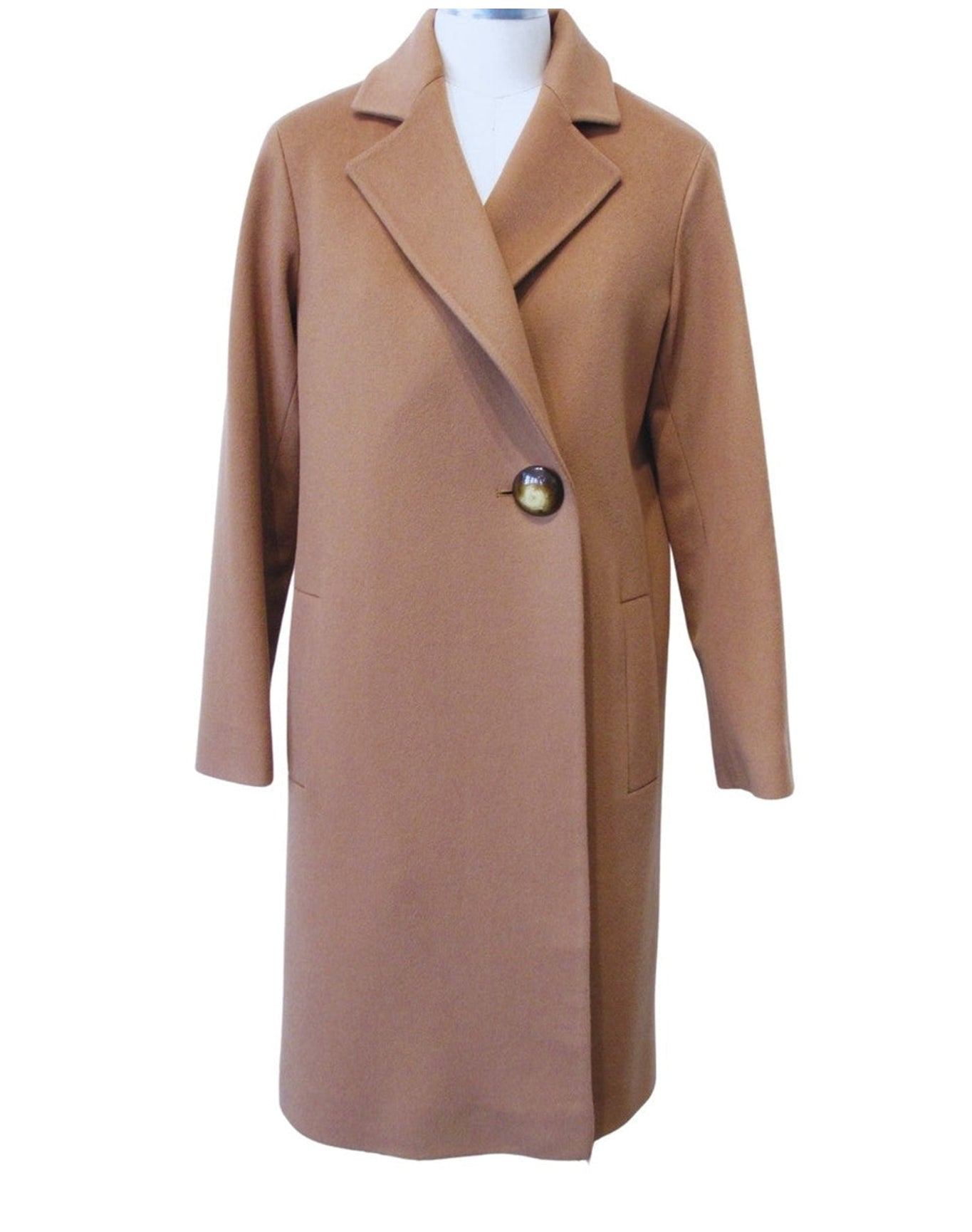 Fleurette | Women | Asymmetrical Notch Collar Coat | Carmelo