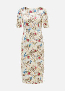 Floral Dress | Beige