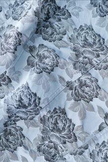 Floral Jacquard A Line Mini Dress | Illusion Blue