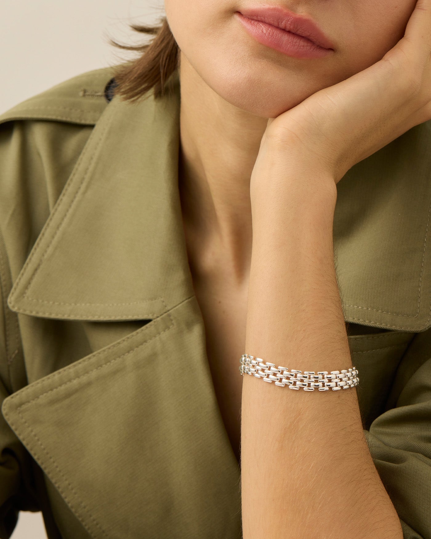 Francis Bracelet | Silver Dipped Brass