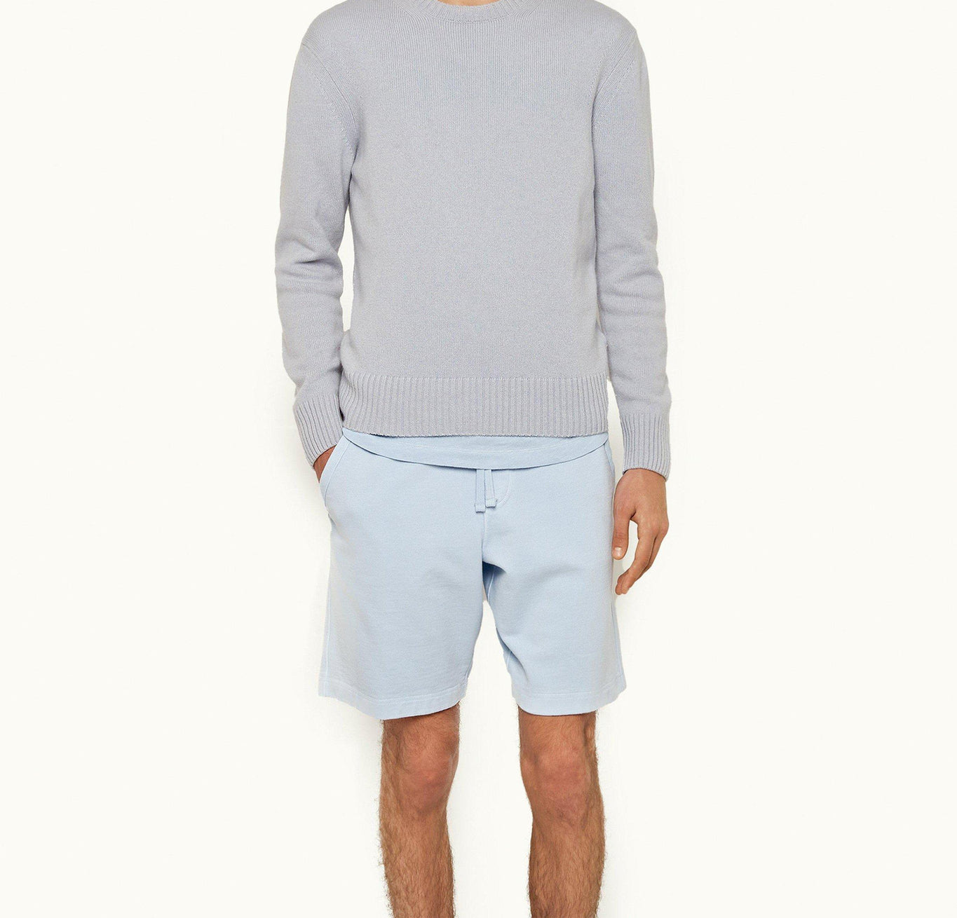 Frederick Tailored Fit Organic Cotton Sweat Shorts | Ice Blue