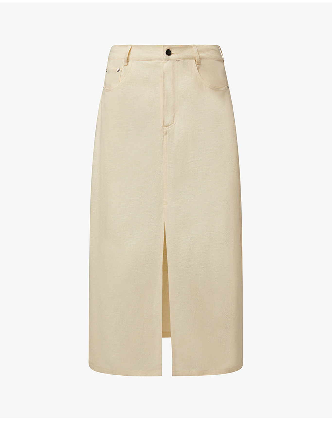 Front Slit Skirt | Antique White