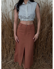 Front Slit Skirt | Bran