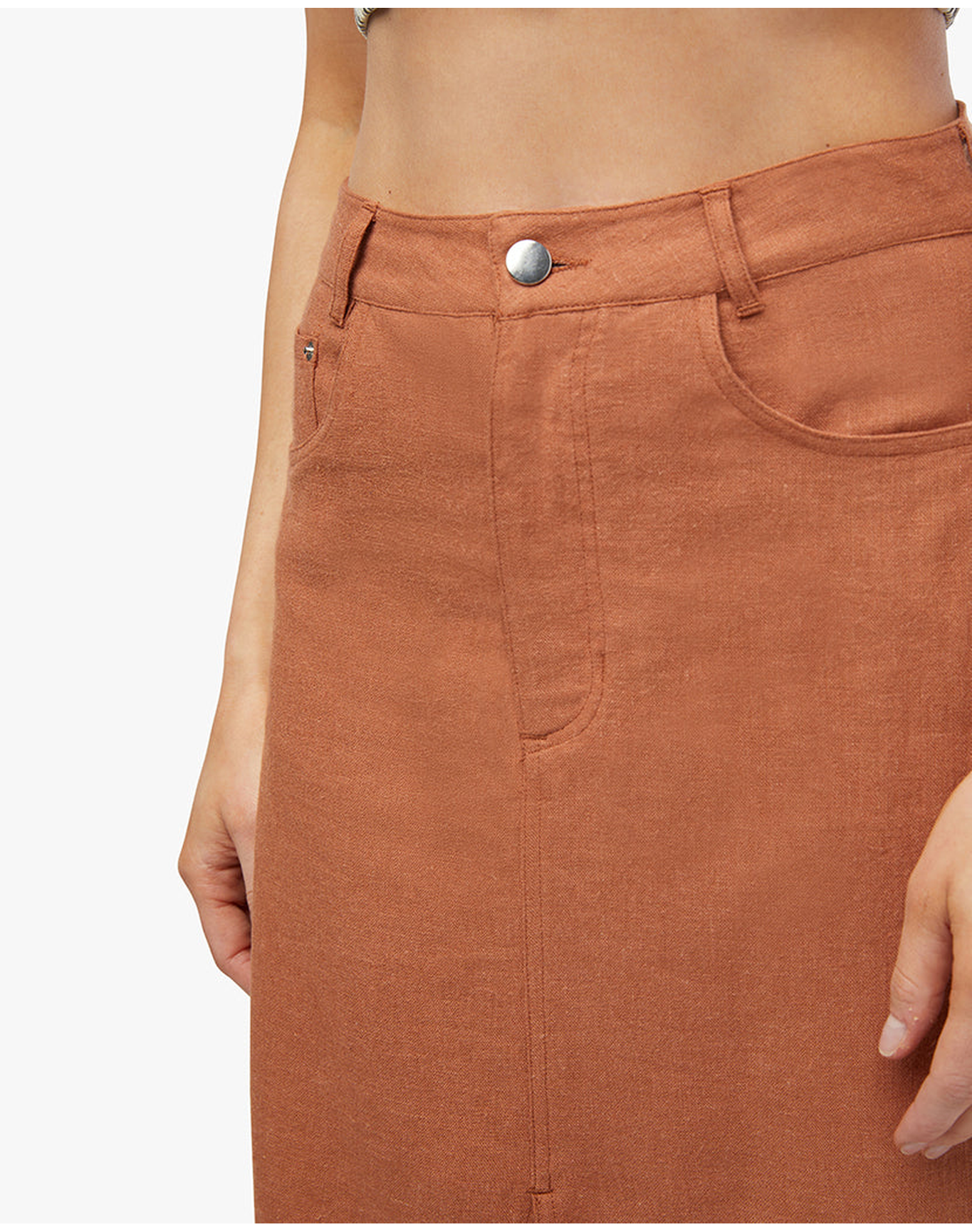 Front Slit Skirt | Bran