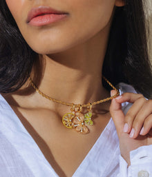 Citrus Slice Charm Trio Pendant Set | Multicolor