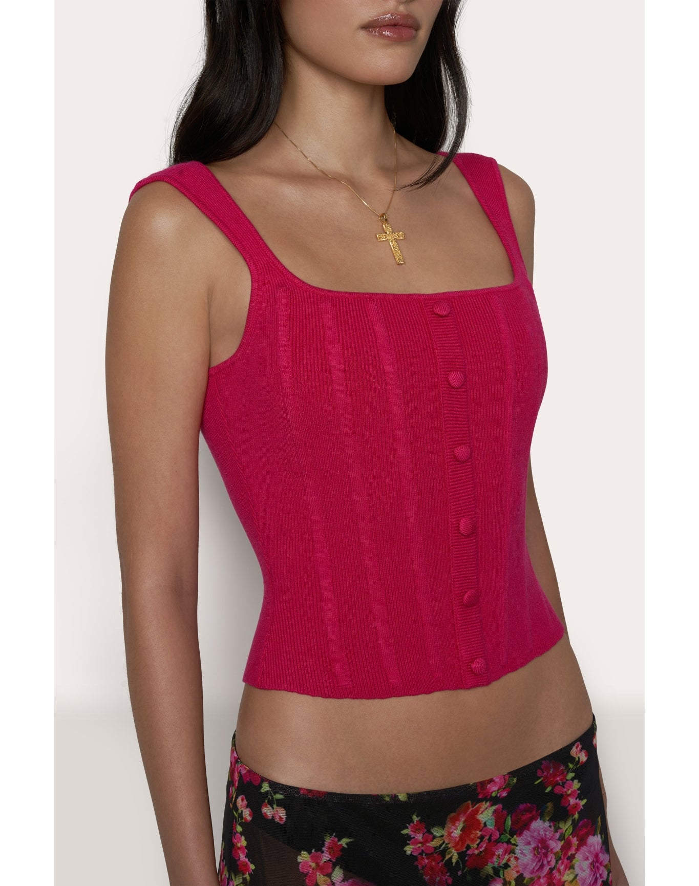 Full Length Knit Corset | Fatale Pink
