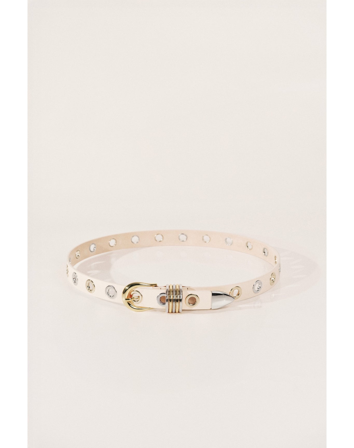 Full Rivet Mixed Metal | Ivory & Silver & 24K Gold
